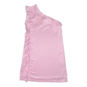 NEW NWT BROWN BOWEN & CO. GIRLS MCCALL DRESS PINK RUFFLE ONE SHOULDER SIZE 16